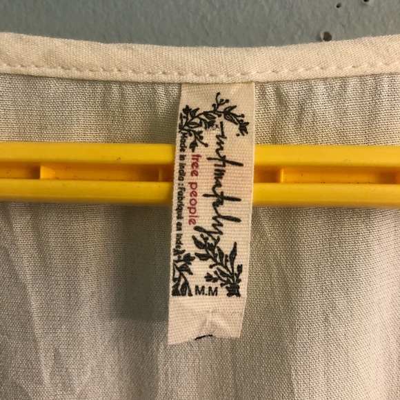 NWT Free People romantic peasant blouse thong bodysuit size medium - Picture 3 of 7